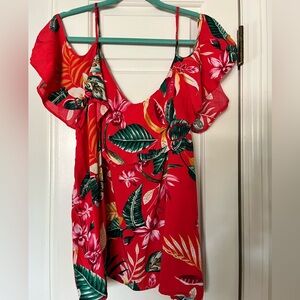 Old Navy tropical off the shoulder tank